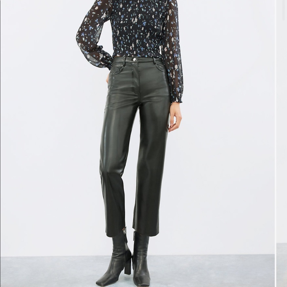 Wilfred Melina cropped vegan leather pants size 6